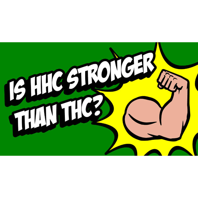 The picture for the article, "Is HHC stronger than THC".