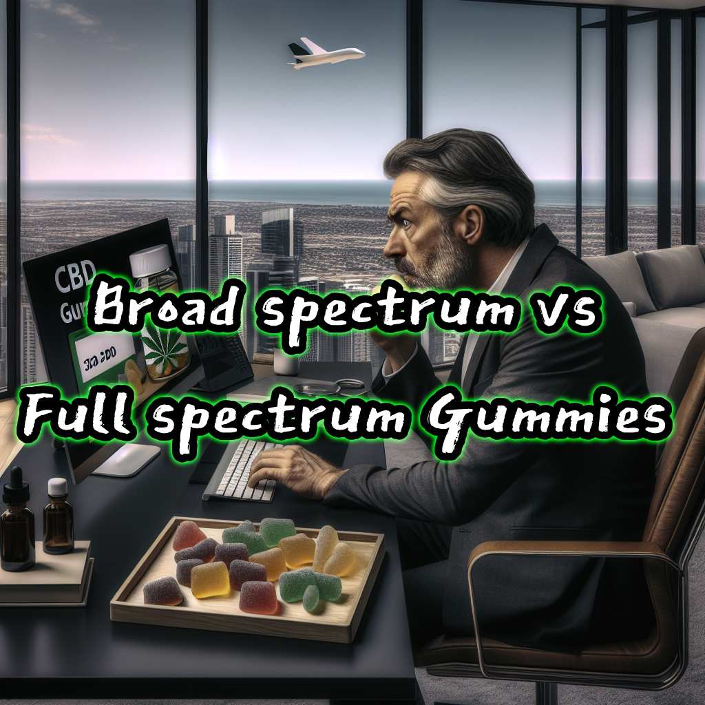 a photo for an article comparing Broad spectrum vs full spectrum gummies