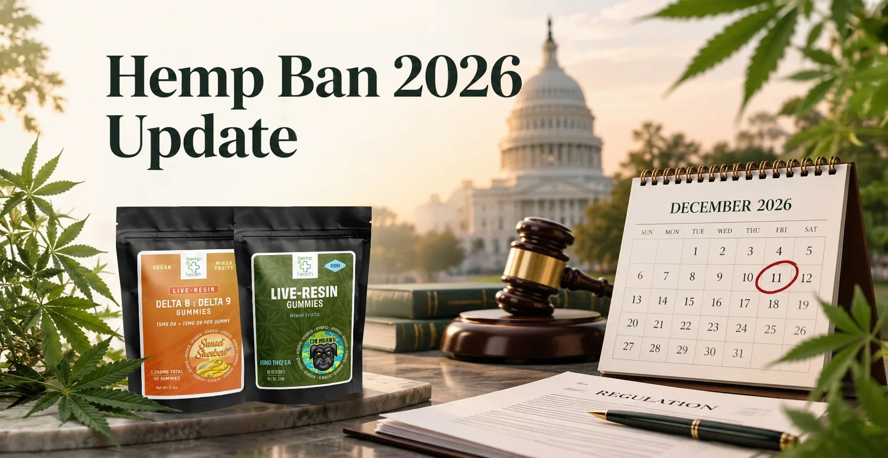 Hemp Ban 2026 Update: Delayed to Dec. 11 + Legal Alternatives
