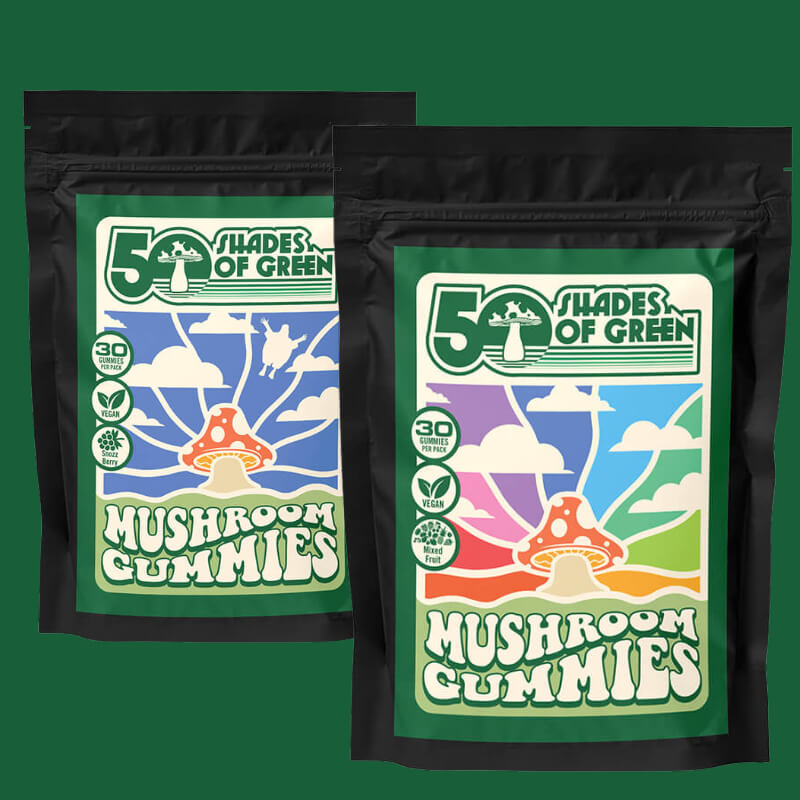 50 Shades of green Gummies Menu with Bulk Magic Mushroom Gummies 