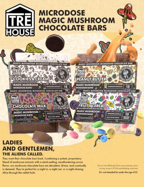 Shop all flavors of Tre House Magic Mushroom bars.