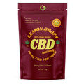 Bag of creamy CBD Lemon Drops – 10mg THC-free CBD per candy with tart citrus flavor.
