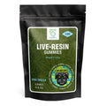 Chemdawg Hybrid THC Gummies 42ct bag with 15mg Delta 9 live resin per gummy, made with vegan hemp-derived ingredients.