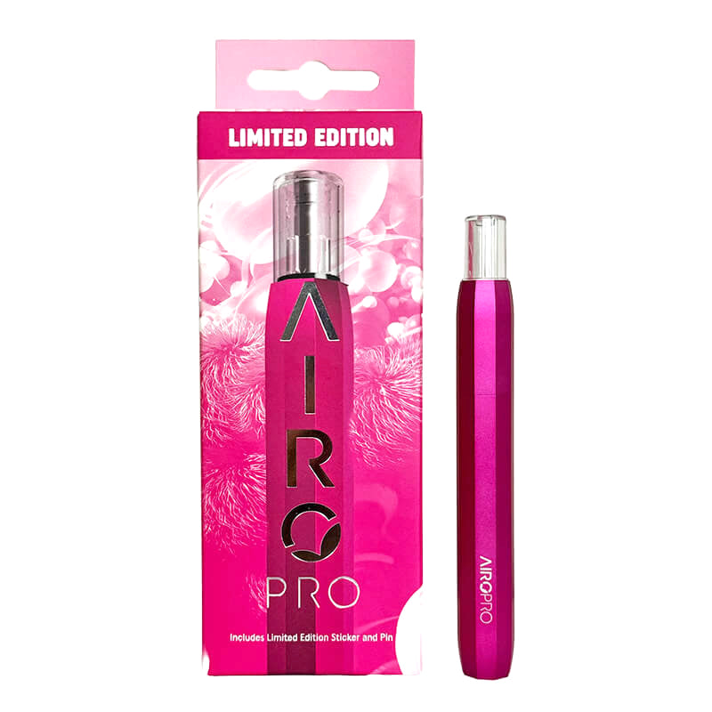 Close-up view of Survivor Pink AiroPro Battery in durable metallic pink aluminum alloy.