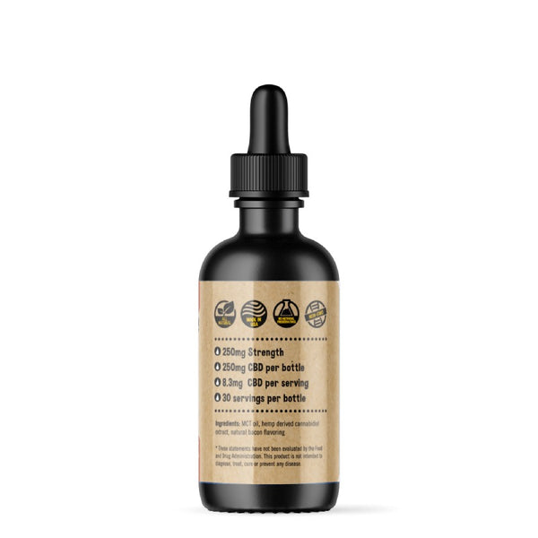 Kewl K9 CBD Oil for Dogs – Bacon Flavor – USDA Organic – 250mg