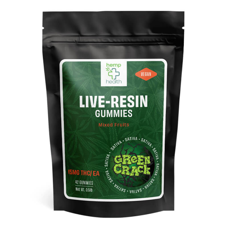 delta 9 sativa gummies come with 15mg of Green Crack strain live resin extract