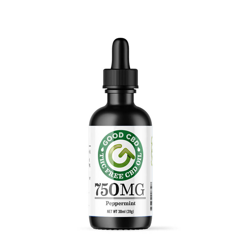 750mg CBD Oil THC free, peppermint CBD oil - Good CBD Online Store