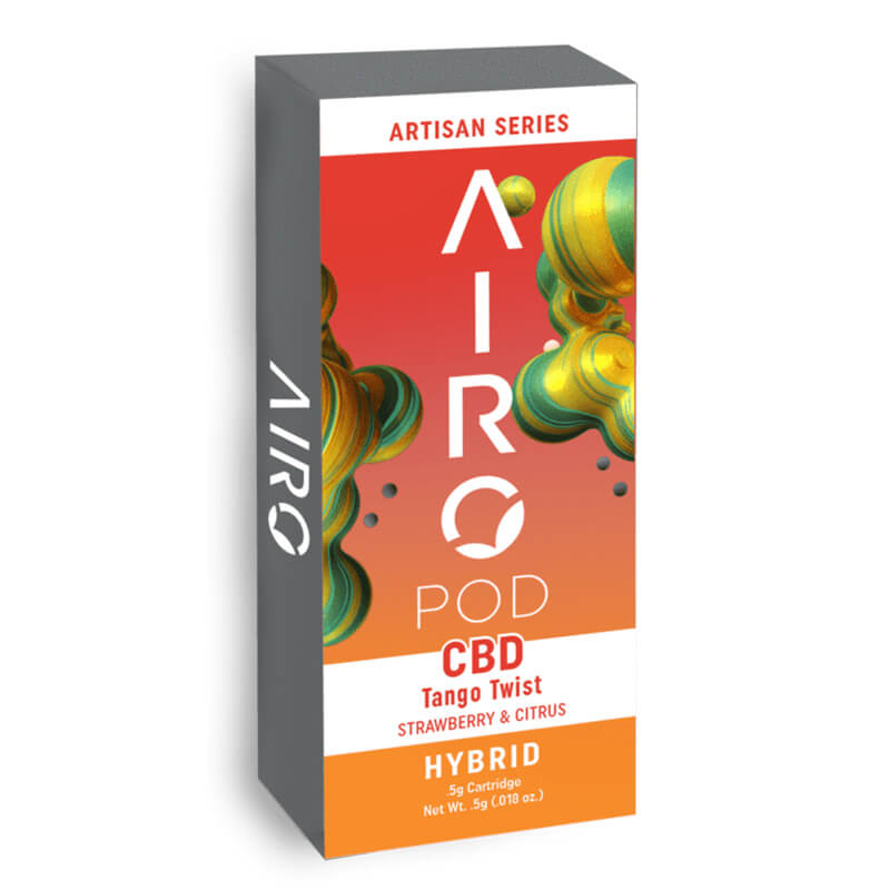 airopod cartridge from airobrands CBD Tango Twist Strawberry and Citrus Hybrid Artisan series
