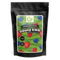 A vibrant bag of Broad Spectrum CBD Gummies, displaying 82 gummies with flavors like Apple, Orange, Red Razz. The packaging highlights the THC-free, 4200mg CBD content.