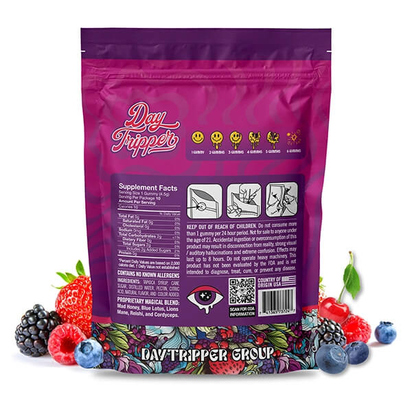 Day Tripper Magic Mushroom Gummies - Wildberry Odyssey – Good CBD