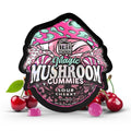 an image of Tre House Magic Mushroom Gummies, 15 ct. Vegan and sour cherry flavored.