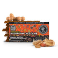 A picture of Tre House Peanut Butter Mushroom Chocolate Bar against a smooth, creamy background, illustrating the rich peanut butter flavor combined with mushrooms for a powerful cognitive boost.