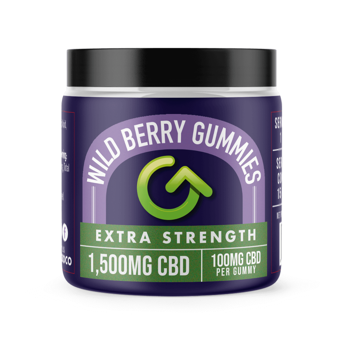 100mg CBD Gummies - Extra Strength CBD Gummies - Wild Berry Flavor - Good CBD Online Store