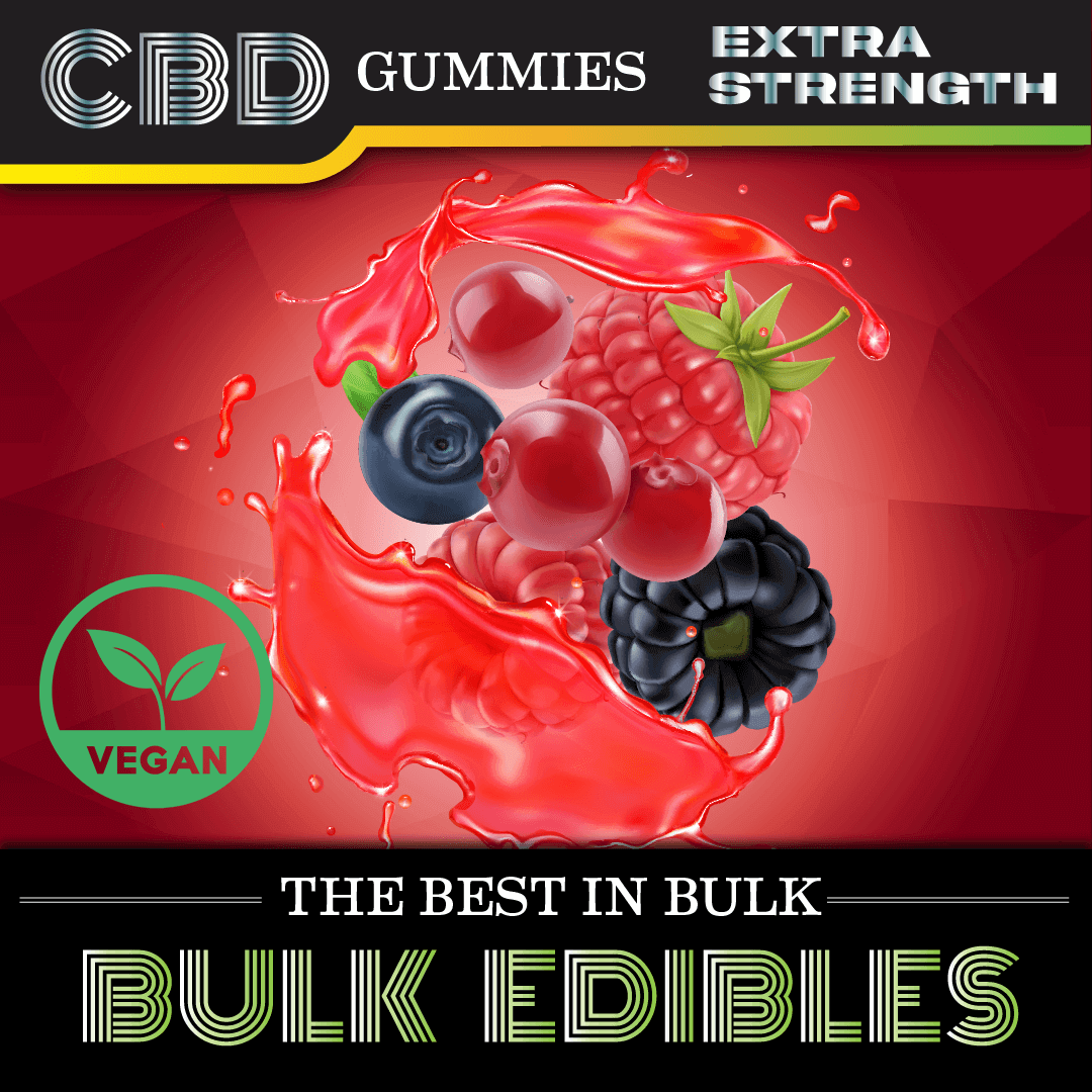CBD Extra strength CBD gummies, 100mg per gummy, 83 gummies per pound only from Good CBD