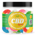 25mg CBD gummy rings, mixed fruits flavor - Good CBD
