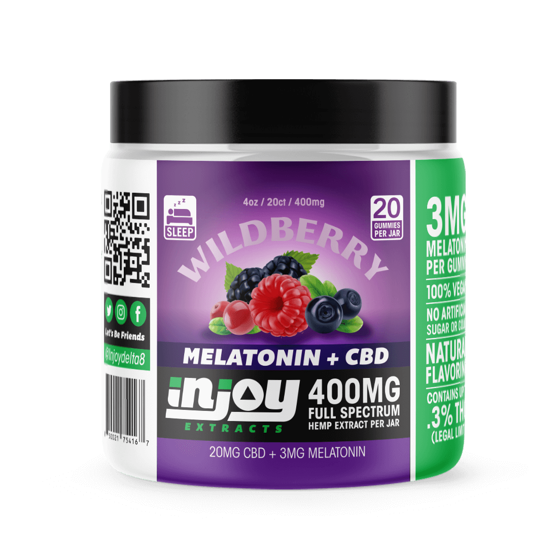 CBD gummies with melatonin for sleep - 400mg - Injoy extracts